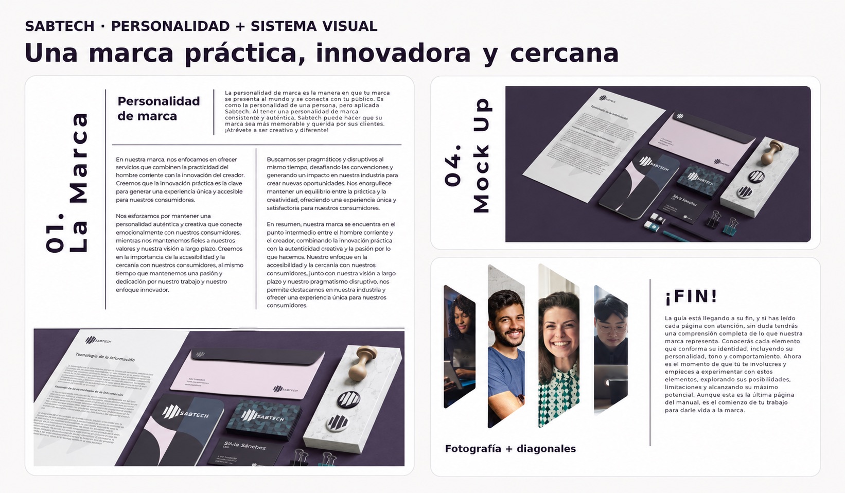 Personalidad de marca, lenguaje visual y aplicaciones corporativas de Sabtech